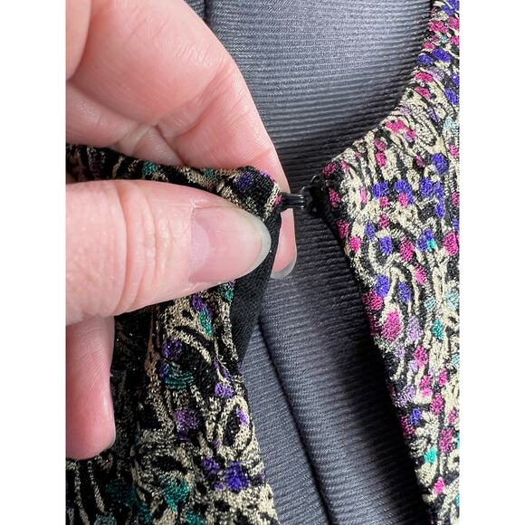 Alex tank top and jacket formal party purple teal sparkle - Picture 9 of 16